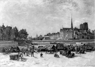 The Apple Market, c. 1880, Stanislas Lépine, French, 1835-1892, France, Oil on canvas, 46.5 × 65.5