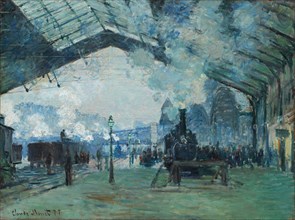 Arrival of the Normandy Train, Gare Saint-Lazare, 1877, Claude Monet, French, 1840-1926, France,
