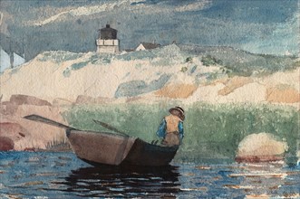 Boy in Boat, Gloucester, 1880/81, Winslow Homer, American, 1836-1910, United States, Transparent