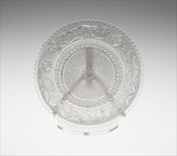 Plate, c. 1830/60, Baccarat Glassworks, French, founded 1764, France, Glass, pressed and cut, 2 ×