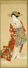 High Ranking Courtesan, c. 1830/43, Mihata Joryu, Japanese, active 1830–1844, Japan, Ink, color,