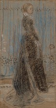 Study for Arrangement in Black, No. 2: Portrait of Mrs. Huth (recto), Study (verso), c. 1872, James