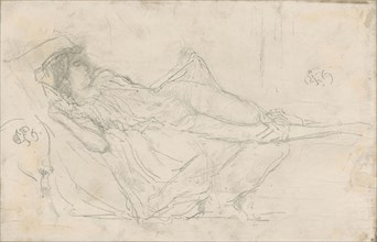 Reclining Draped Figure, 1893, James McNeill Whistler, American, 1834-1903, United States,