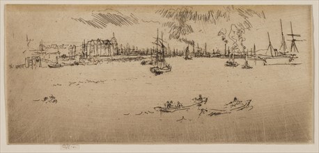 Tilbury, 1887, James McNeill Whistler, American, 1834-1903, United States, Etching and drypoint