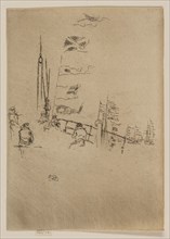 Bunting, 1887, James McNeill Whistler, American, 1834-1903, United States, Etching and drypoint