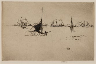 Her Majesty’s Fleet: Evening, 1887, James McNeill Whistler, American, 1834-1903, United States,