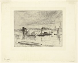 Battersea Dawn (Cadogan Pier), 1863, James McNeill Whistler, American, 1834-1903, United States,