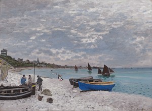 The Beach at Sainte-Adresse, 1867, Claude Monet, French, 1840-1926, France, Oil on canvas, 75.8 ×