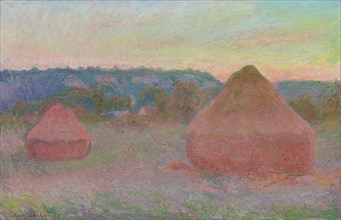 Stacks of Wheat (End of Day, Autumn), 1890/91, Claude Monet, French, 1840-1926, France, Oil on