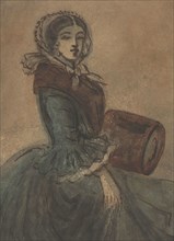 Woman with a Muff, c. 1860–1864 (?), Constantin Guys, French, 1802-1892, France, Pen and brown ink