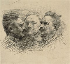 Portrait of Henri Becque, 1883/87, Auguste Rodin, French, 1840-1917, France, Drypoint on cream laid