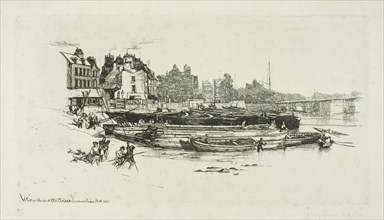 Whistler’s House, Chelsea, 1863, Francis Seymour Haden, English, 1818-1910, England, Etching with