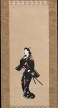 Samurai, 1750/75, Japanese, 17th century, Japan, Hanging scroll, ink and colors on paper, 77.2 x 30