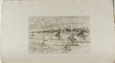 Battersea Reach, 1863, James McNeill Whistler, American, 1834-1903, United States, Etching and