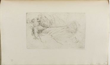 Girl Lying Down, 1875/76, James McNeill Whistler, American, 1834-1903, United States, Drypoint with
