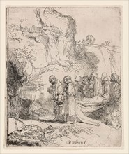 Christ Carried to the Tomb, c. 1645, Rembrandt van Rijn, Dutch, 1606-1669, Holland, Etching and