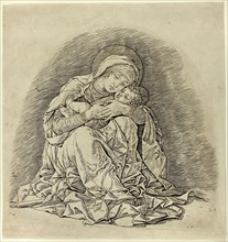 Virgin and Child, 1485/91, Andrea Mantegna, Italian, 1431-1506, Italy, Engraving in black on buff