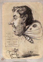 Caricature of Jules Didier (Butterfly Man), c. 1858, Claude Monet, French, 1840-1926, France,
