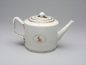 Teapot, c. 1790, China, Chinese, made for the American market, China, Porcelain, H.: 14.8 cm (5