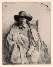 Clement de Jonghe, Printseller, 1651, Rembrandt van Rijn, Dutch, 1606-1669, Holland, Etching and
