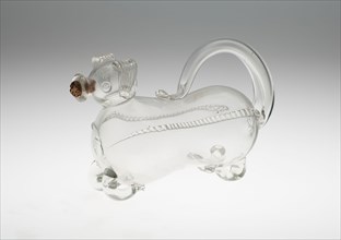 Bottle in the Form of a Pig, 19th century, Sweden, Sweden, Glass, 14 x 22.9 x 8.9 cm (5 1/2 x 9 x 3