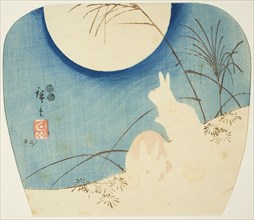 Rabbits in moonlight, c. 1849/52, Utagawa Hiroshige ?? ??, Japanese, 1797-1858, Japan, Color