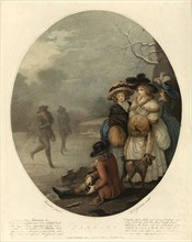 January, April 4, 1788, William Nelson Gardiner, Irish, 1766-1814, Ireland, Color stipple engraving