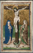 Crucifixion with the Virgin Mary and Saint John (recto), Saint Sebald with the Donors Paul Volkmayr