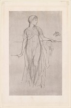 Study, 1879, James McNeill Whistler, American, 1834-1903, United States, Lithograph, in black ink,