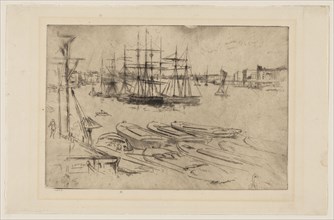 Wapping, The Pool, 1878/79, James McNeill Whistler, American, 1834-1903, United States, Etching and