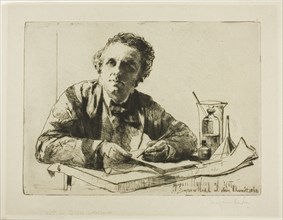 Portrait of Francis Seymour Haden, No. 2 (While Etching), 1862, Francis Seymour Haden, English,