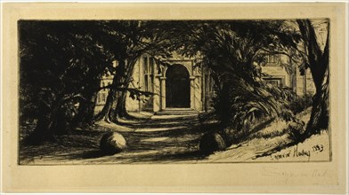 Mytton Hall, 1859, Francis Seymour Haden, English, 1818-1910, England, Drypoint on cream wove