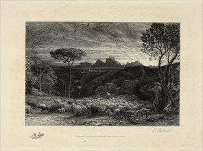 Opening the Fold, n.d., Samuel Palmer, English, 1805-1881, England, Etching in black on paper, 119