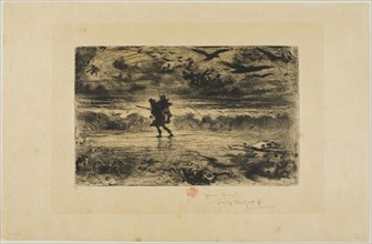 The Painter of Seascapes, n.d., Félix Hilaire Buhot, French, 1847-1898, France, Drypoint on cream