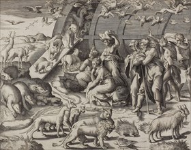 Descent from the Ark, 1544, Giulio di Antonio Bonasone (Italian, about 1510–after 1576), after