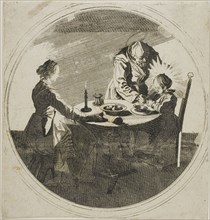 The Holy Family at Table, c. 1628, Jacques Callot, French, 1592-1635, France, Etching on paper, 161