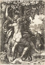 Angelica and Medoro, c. 1570, Giorgio Ghisi (Italian, 1520-1582), after Teodoro Ghisi (Italian,