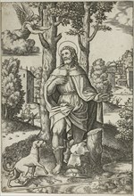 St. Roch, c. 1532, Master of the Die (Italian, active c. 1530-1560), after Raffaello Sanzio, called