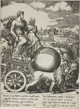 Cybele in her Chariot, c. 1532, Master of the Die (Italian, active c. 1530-1560), after Giulio