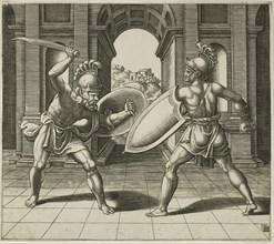 The Two Gladiators, n.d., Master of the Die (Italian, active c. 1530–1560), After Giulio Romano