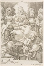 The Last Supper, 1615/1620, Jan Harmensz Muller (Dutch, 1571-1628), after Lucas van Leyden