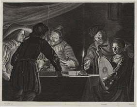Backgammon Players, c. 1630, Lucas Emil Vorsterman (Flemish, 1595-1675), after Adam de Coster