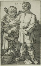 The Peasant and His Wife at Market, 1519, Albrecht Dürer, German, 1471-1528, Germany, Engraving in