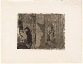 Actresses in Their Dressing Rooms, 1879–80, Edgar Degas, French, 1834-1917, France, Etching and