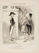 The Tuileries Gardens., No smoking here, Sir!, You mean in the garden?, plate 10 from Le Chapitre