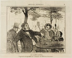 On the Champs-Elysées. Tasting of the industrial products of different brewers, plate 18 from