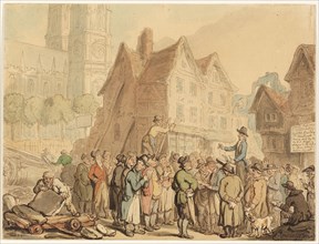 Demolition of Old Houses to the North of Westminster Abbey, 1800, Thomas Rowlandson, English,