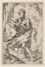 Saint Jerome, 1630–35, Guido Reni, Italian, 1575-1642, Italy, Etching and engraving in black on