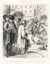 The New Paris. How fortunate for those in a hurry that the avenues have been widened!!!, 1862,