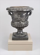Garden Urn Emblematic of Winter, Mid to late 18th century, England, Lead, 105.4 × 88.9 × 88.9 cm